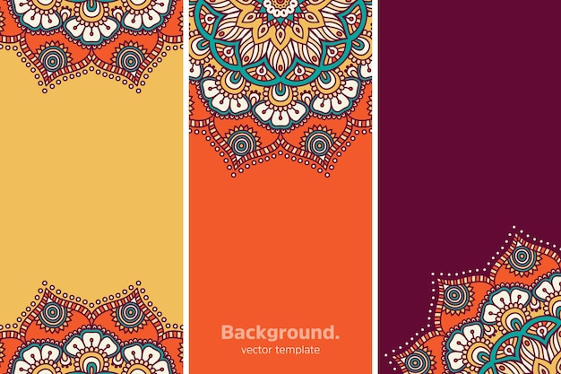 Colourful geometric floral background