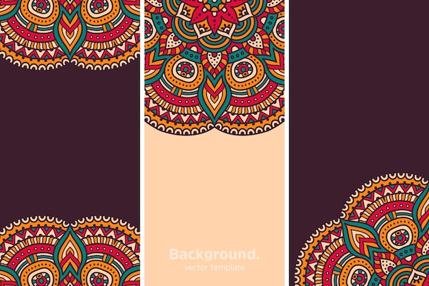 Colourful geometric floral background