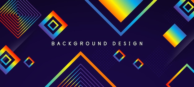 colourful gradient geometric circle square shape vector design for background and your business