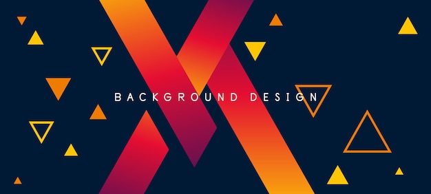 Vector colourful gradient geometric triangle shape vector design for background and your business