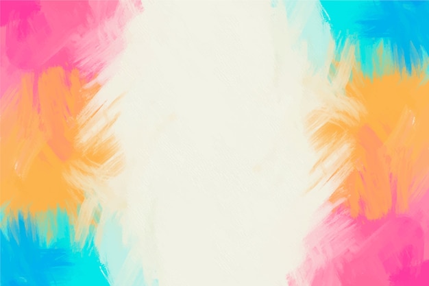 Vector colourful hand painted frame background and white copy space