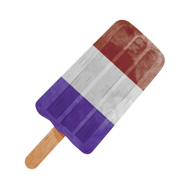 colourful ice pops ,fruity popsicle, watercolour style vector illustration.