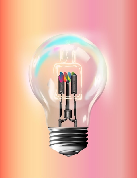 Colourful Light Bulb