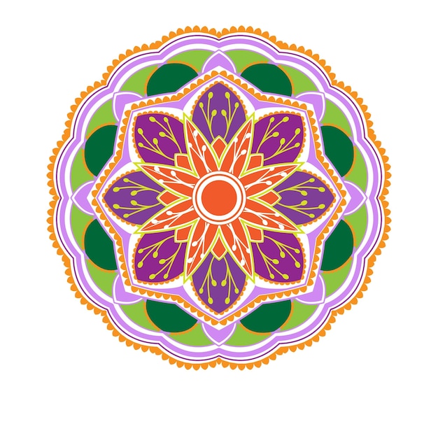 colourful mandala Free Vector design