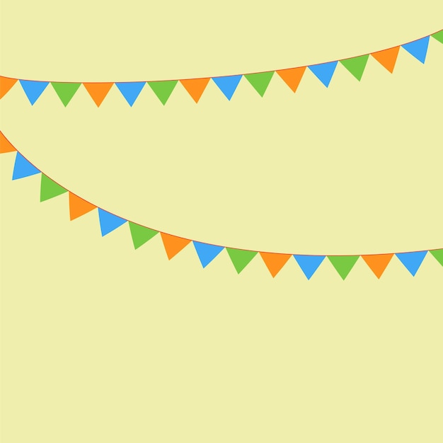 Colourful party background with flags vector yellow