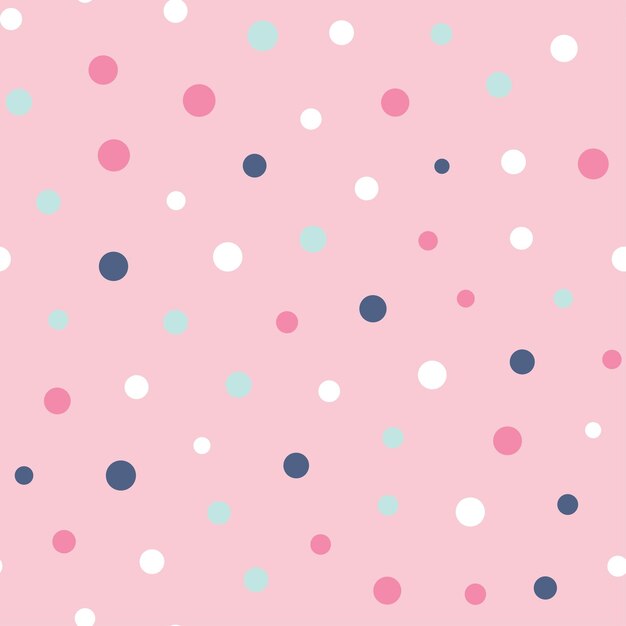 Vector colourful polka dots seamless print pattern