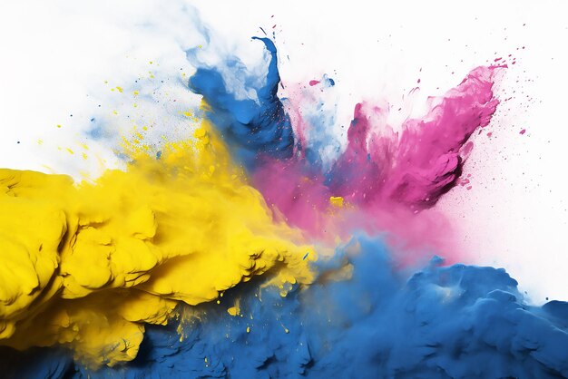 A colourful powder explosion of holi paint