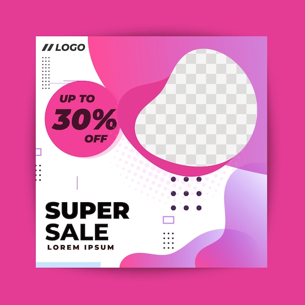 colourful sale business posters Instagram social media design