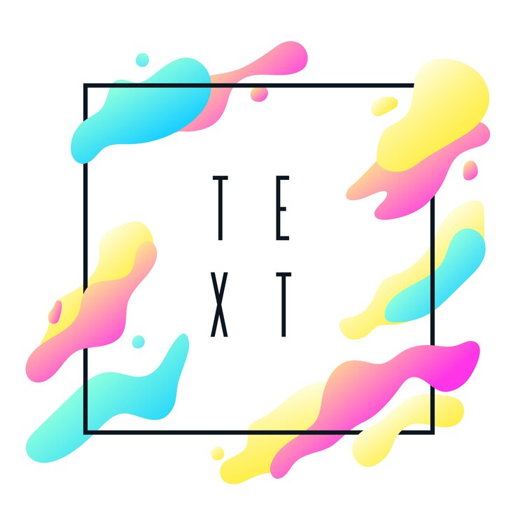 Vector colourful shapes with frame