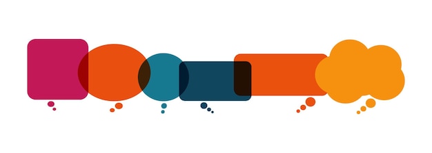 Colourful speech bubble communication icon concept Vector illustration design