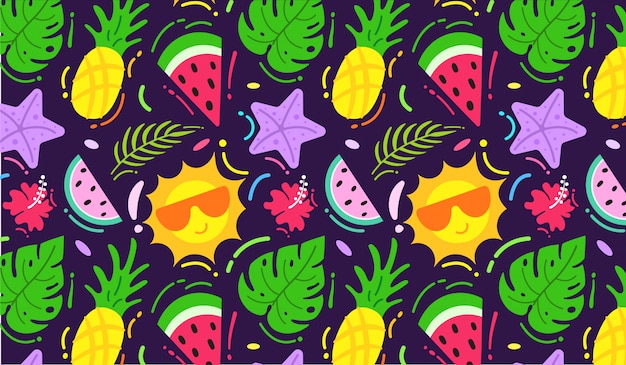 Vector colourful summer pattern