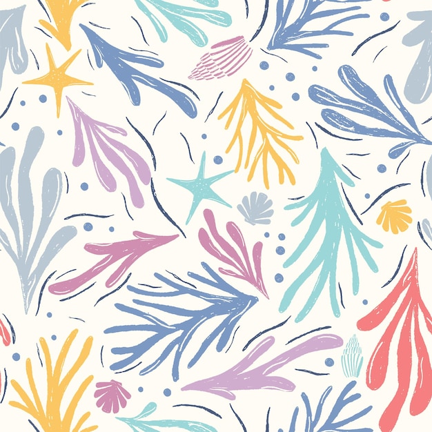 COLOURFUL TROPICAL LEAF SEAMLESS PATTERN