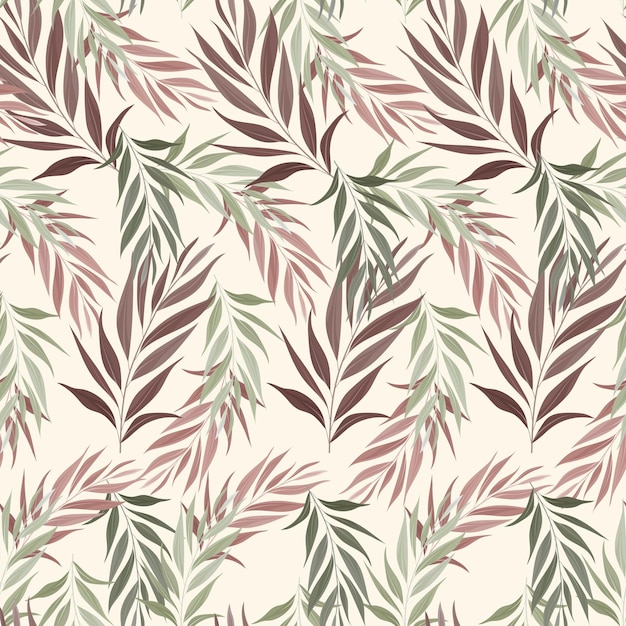 Vector colourfull leaves  seamless pattern