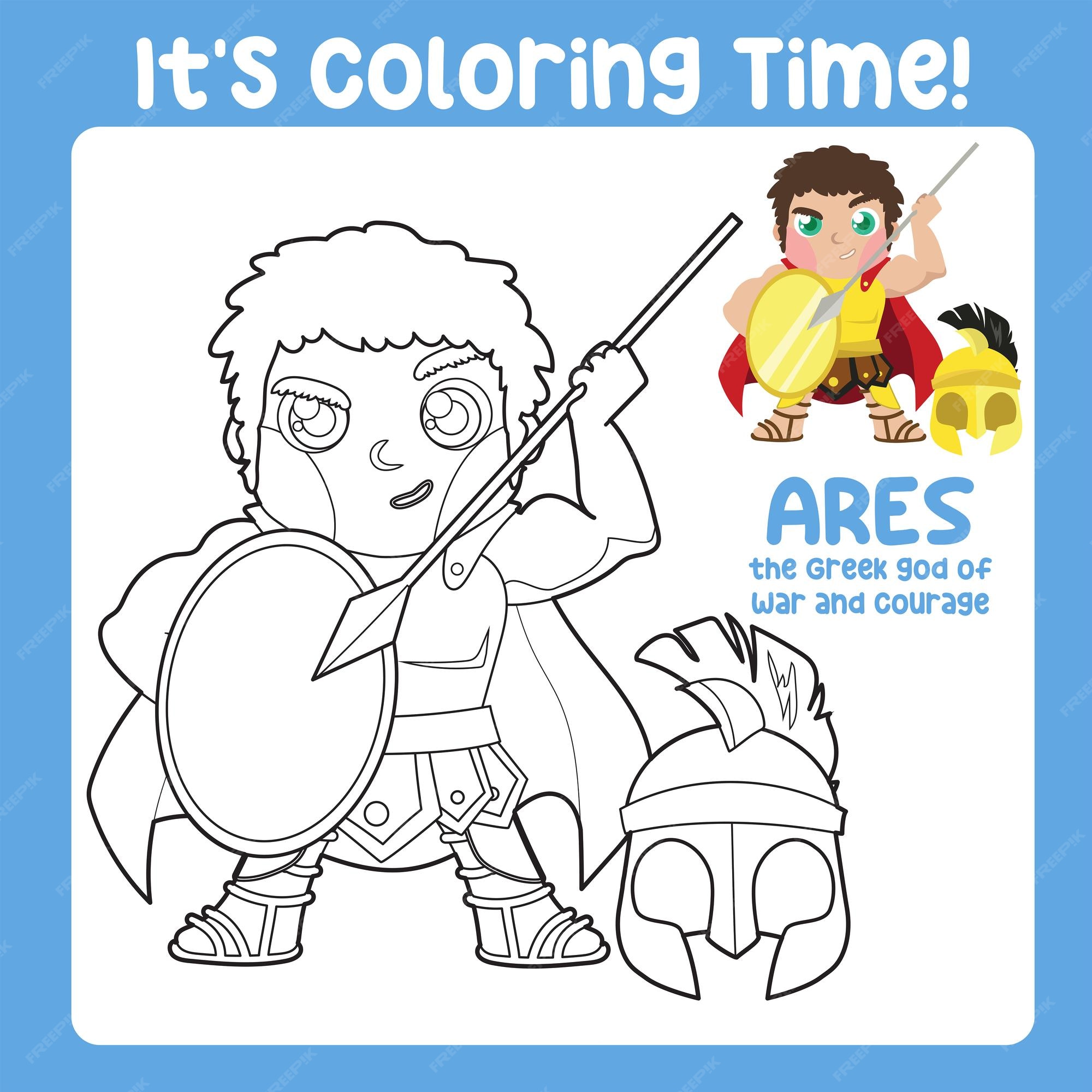 Greek God Coloring Pages