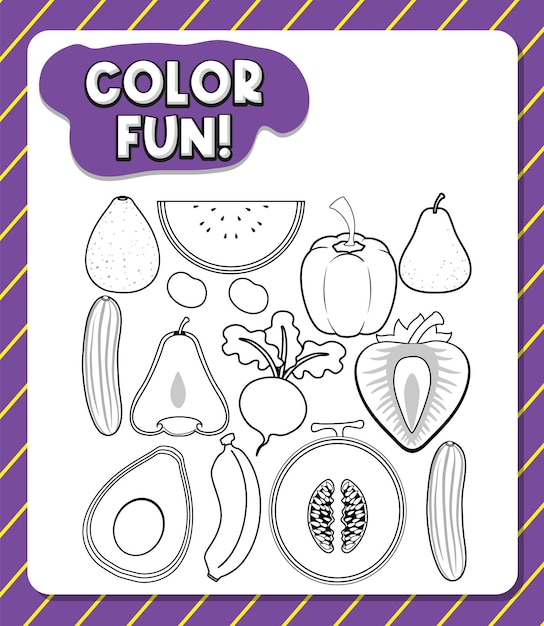 Vector colouring worksheet for student