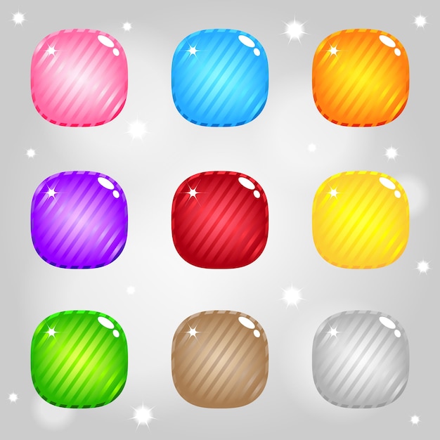 Vector colours buttons