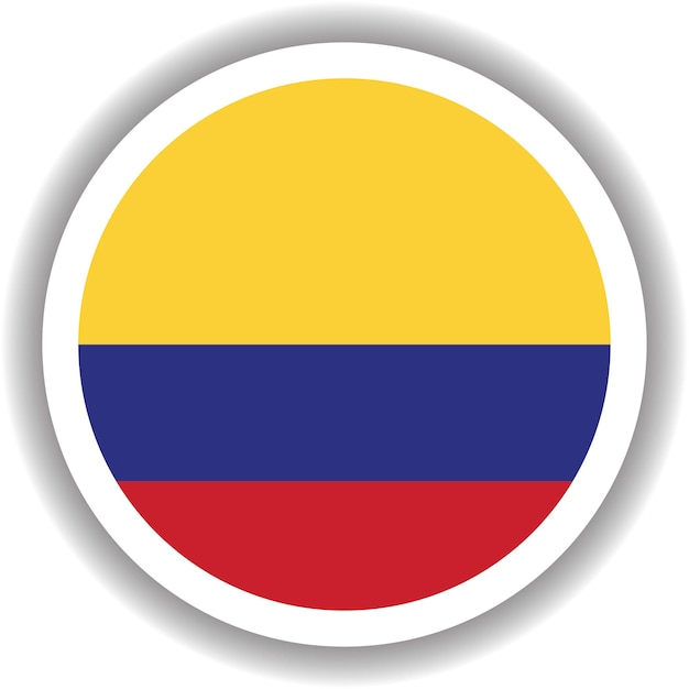 Columbia Flag Round Shape