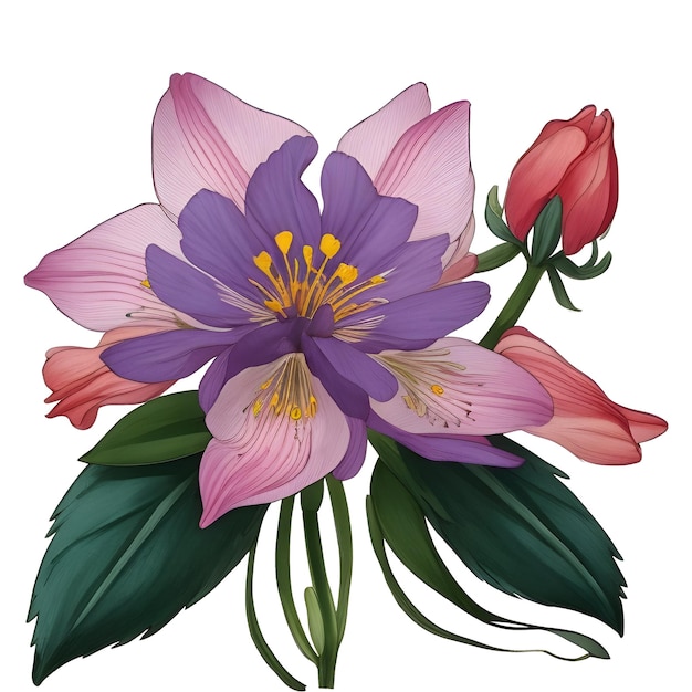 Columbine aquilegia anemone flowers