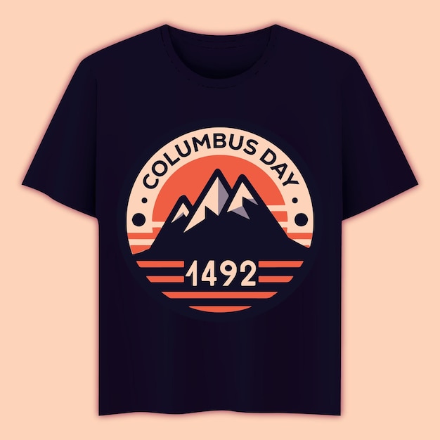 Columbus dag t-shirt ontwerp