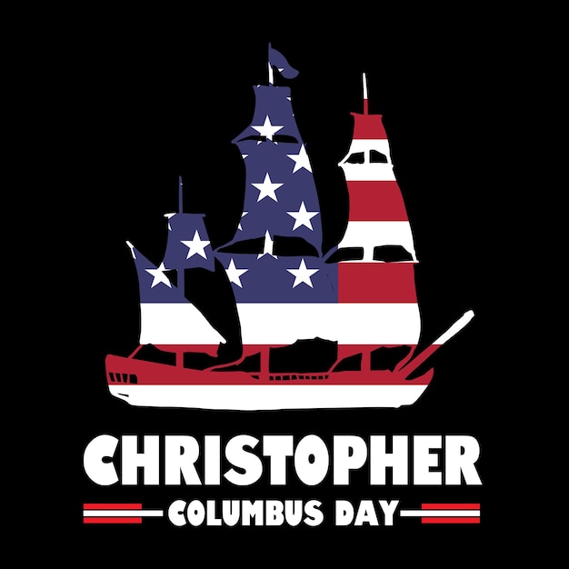 Columbus dag t-shirt ontwerp