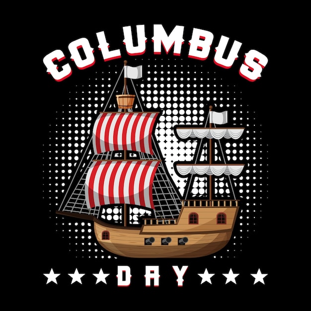 Columbus dag t-shirt ontwerp