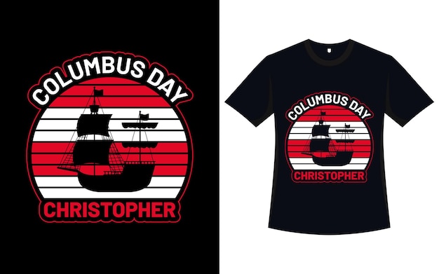 Columbus dag t-shirt ontwerp