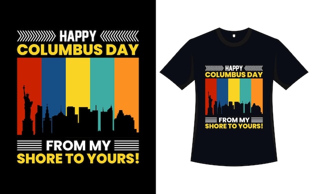 Columbus dag t-shirt ontwerp