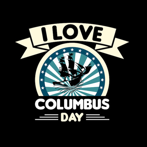 Columbus dag t-shirt ontwerp