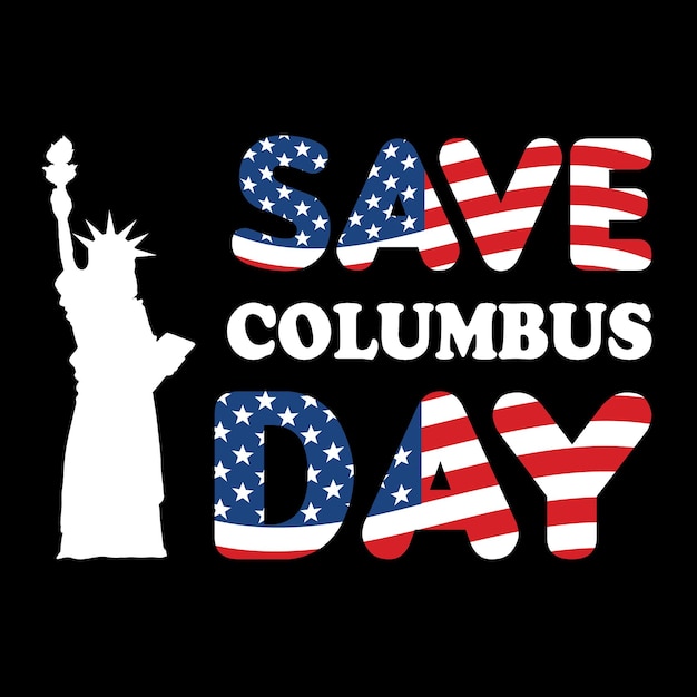 Columbus dag t-shirt ontwerp