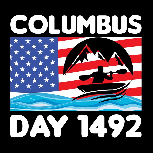 Columbus dag t-shirt ontwerp