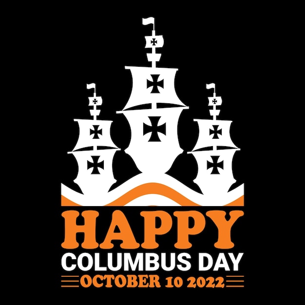 Columbus dag t-shirt ontwerp