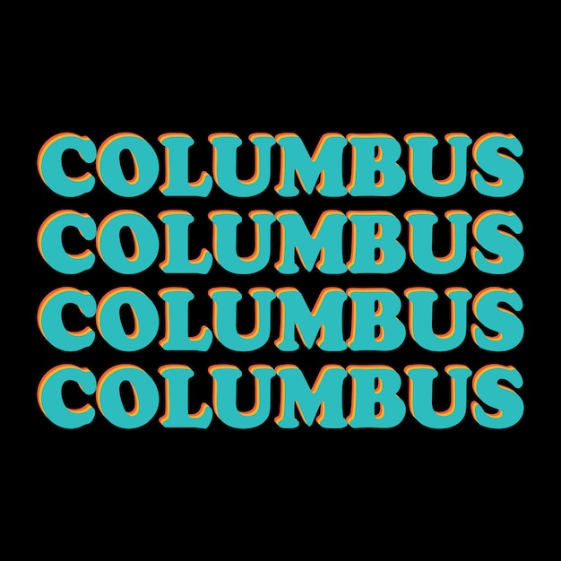 Columbus dag t-shirt ontwerp