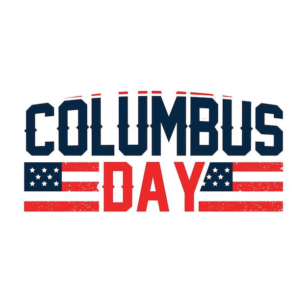 Columbus dag typografie motiverende citaat ontwerp