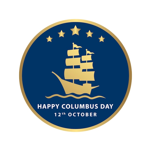 Columbus-dagpictogram Eenvoudige ontwerpstijl