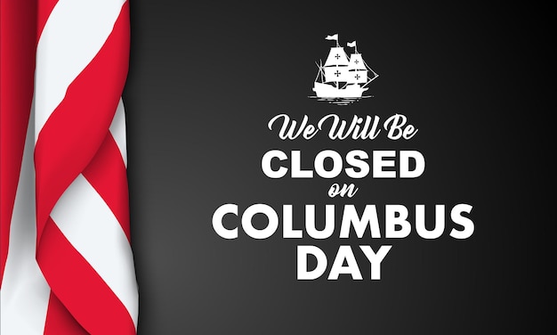 columbus Day Background Design Banner Poster Greeting Card Vector Illustration