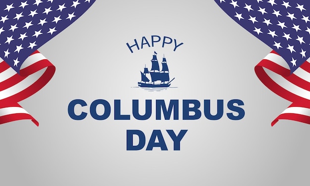 columbus Day Background Design Banner Poster Greeting Card Vector Illustration