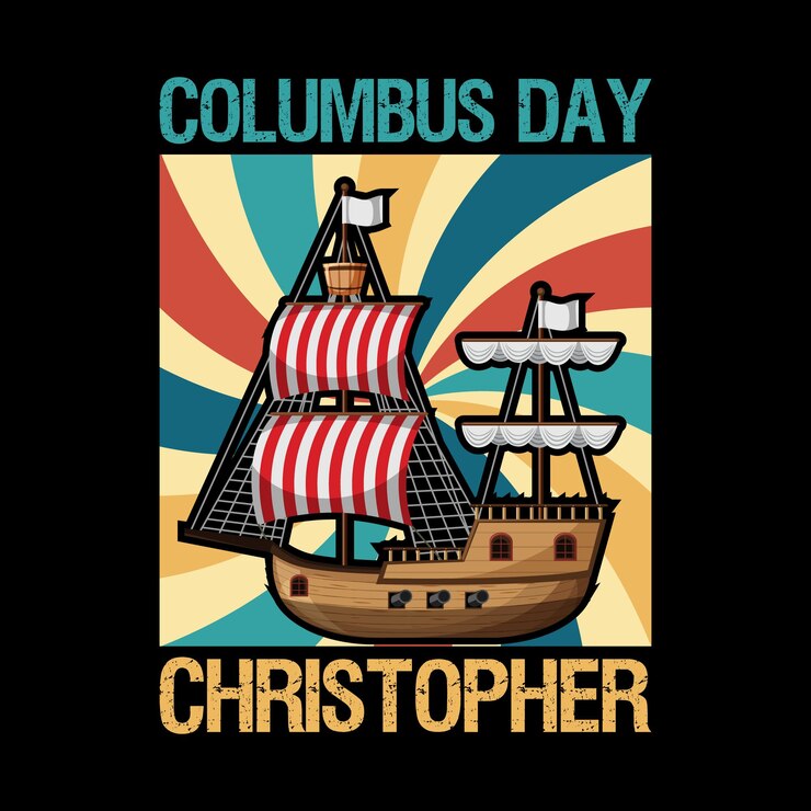 Columbus day t-shirt design