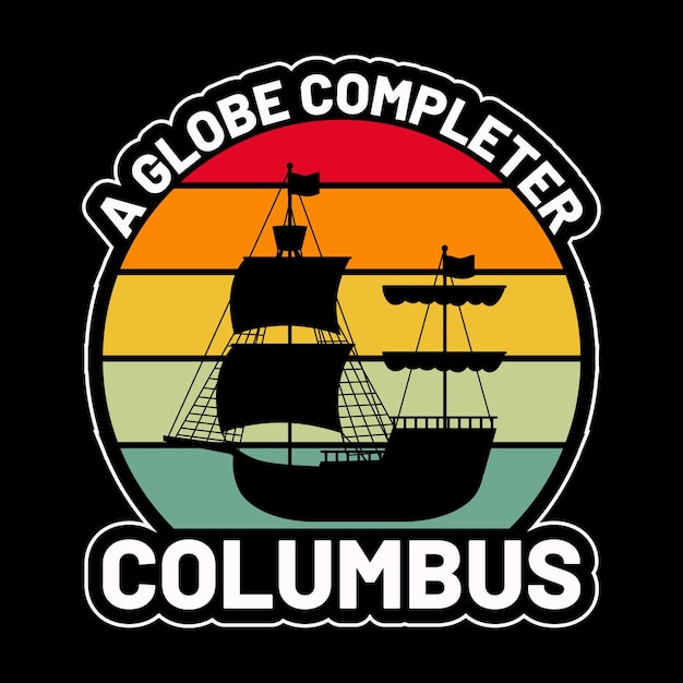 Columbus day t-shirt design