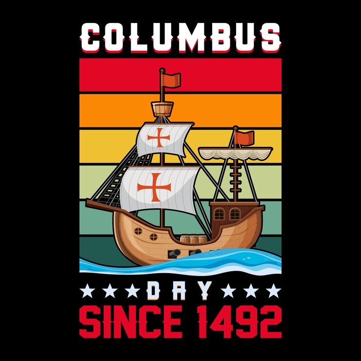 Columbus day t-shirt design