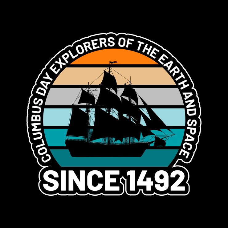 Columbus day t-shirt design