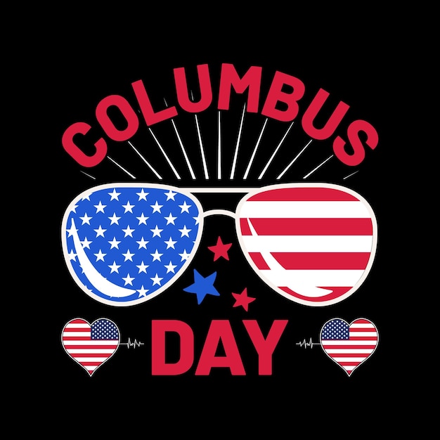 Vector columbus day t-shirt design