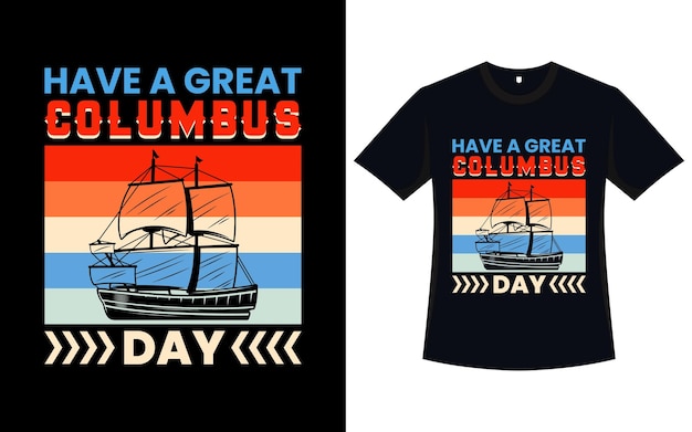 Columbus day t-shirt design