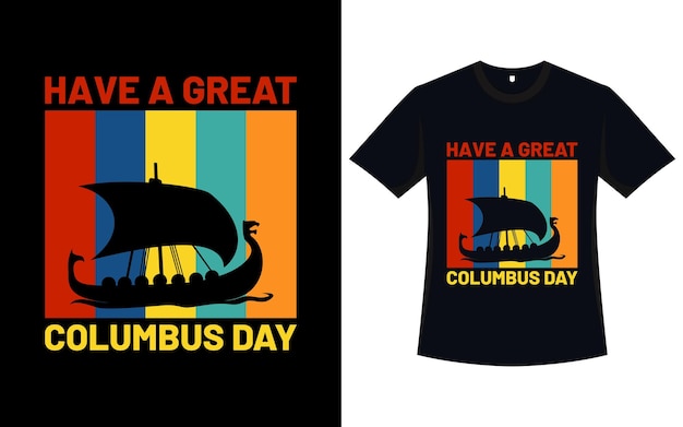 Columbus day t-shirt design