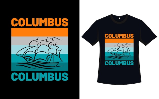 Columbus day t-shirt design