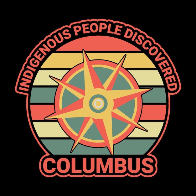 Vector columbus day t shirt hashtag