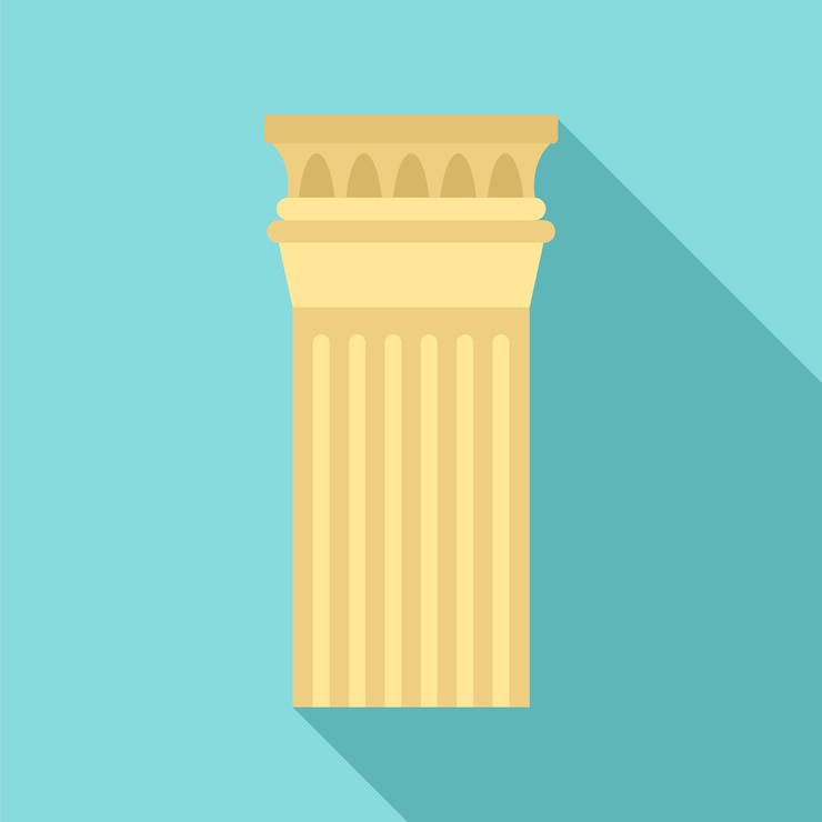 Vector column icon flat illustration of column vector icon for web design