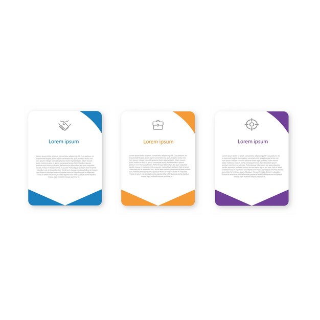 Column infographic template with 3 step process can be used for workflow business