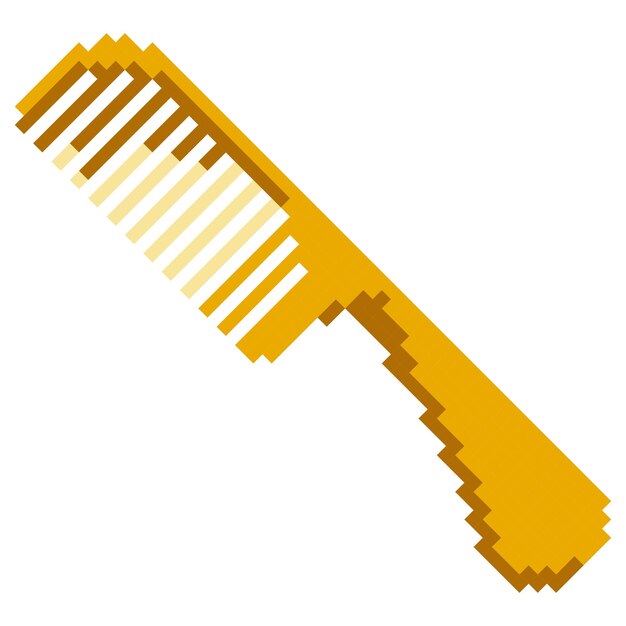 Comb cartoon icon in pixel stylex9