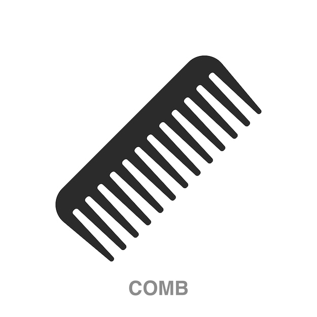 Vector comb illustration on isolated transparent white background