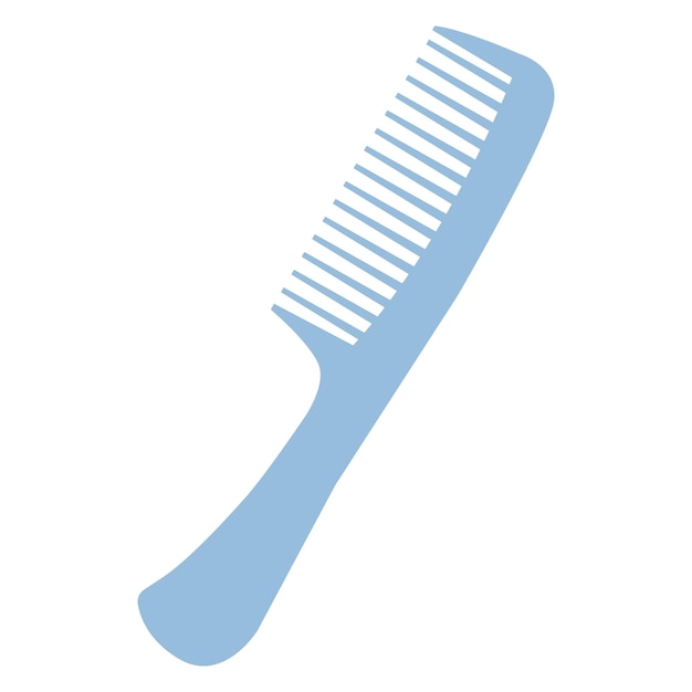 Vector comb with handle icon for combing hair vector illustration
